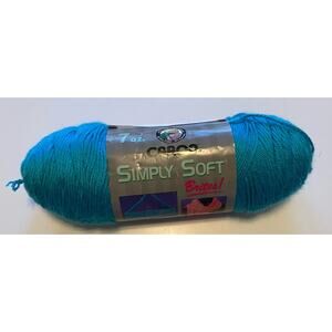 Caron Simply Soft Brites Yarn. Blue Mint #9505. 7 Oz/366 Yards.